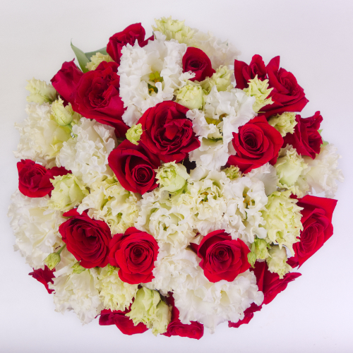 Cutie rotundă Tango în roșu și alb