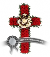 Cruce funerara trandafiri 