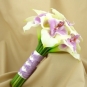 Buchet de mireasa deosebit din cale albe si orhidee